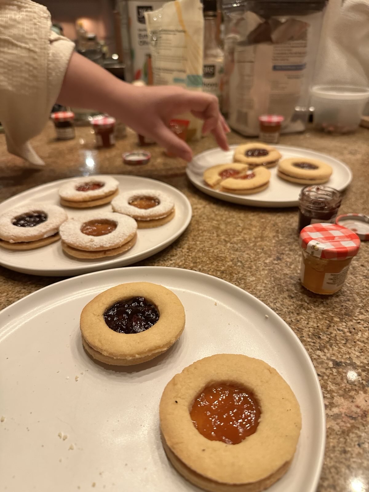 linzer cookies w/ bon maman advent calendar jams